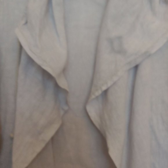 Tempo Paris made in Paris Italy. Linen waterfall lagonlook kimono Size small - Picture 5 of 16